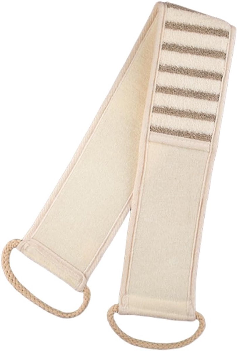 Rugrubber douche 8,5 x 80 cm - natuurlijke luffa - veelzijdig badkameraccessoire - voor effectieve lichaamsverzorging - ShopVlot