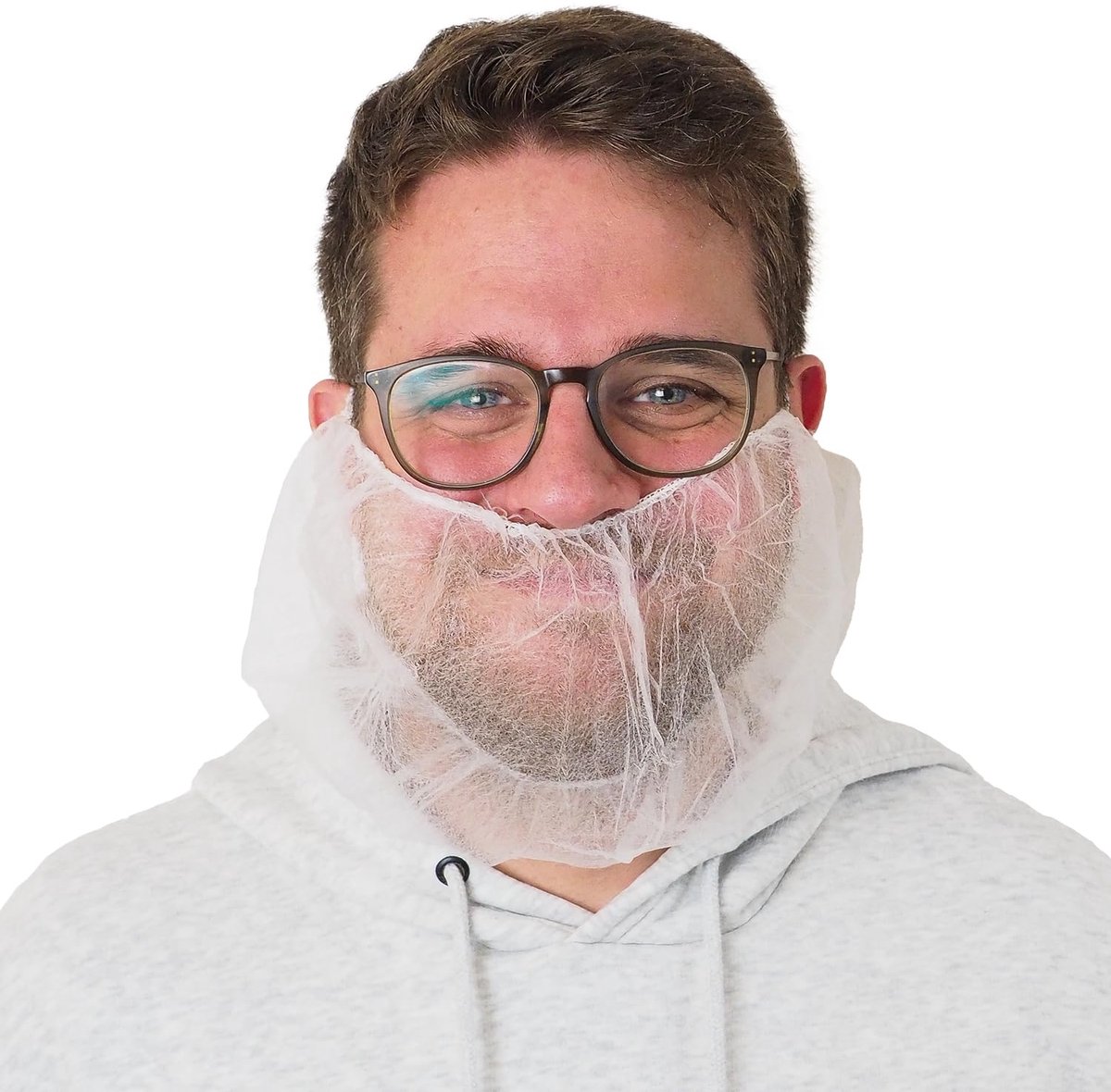 Beard net 100 stuks - witte wegwerp baardband - 52 cm - hygiënische baardbescherming tegen vervuiling - ShopVlot