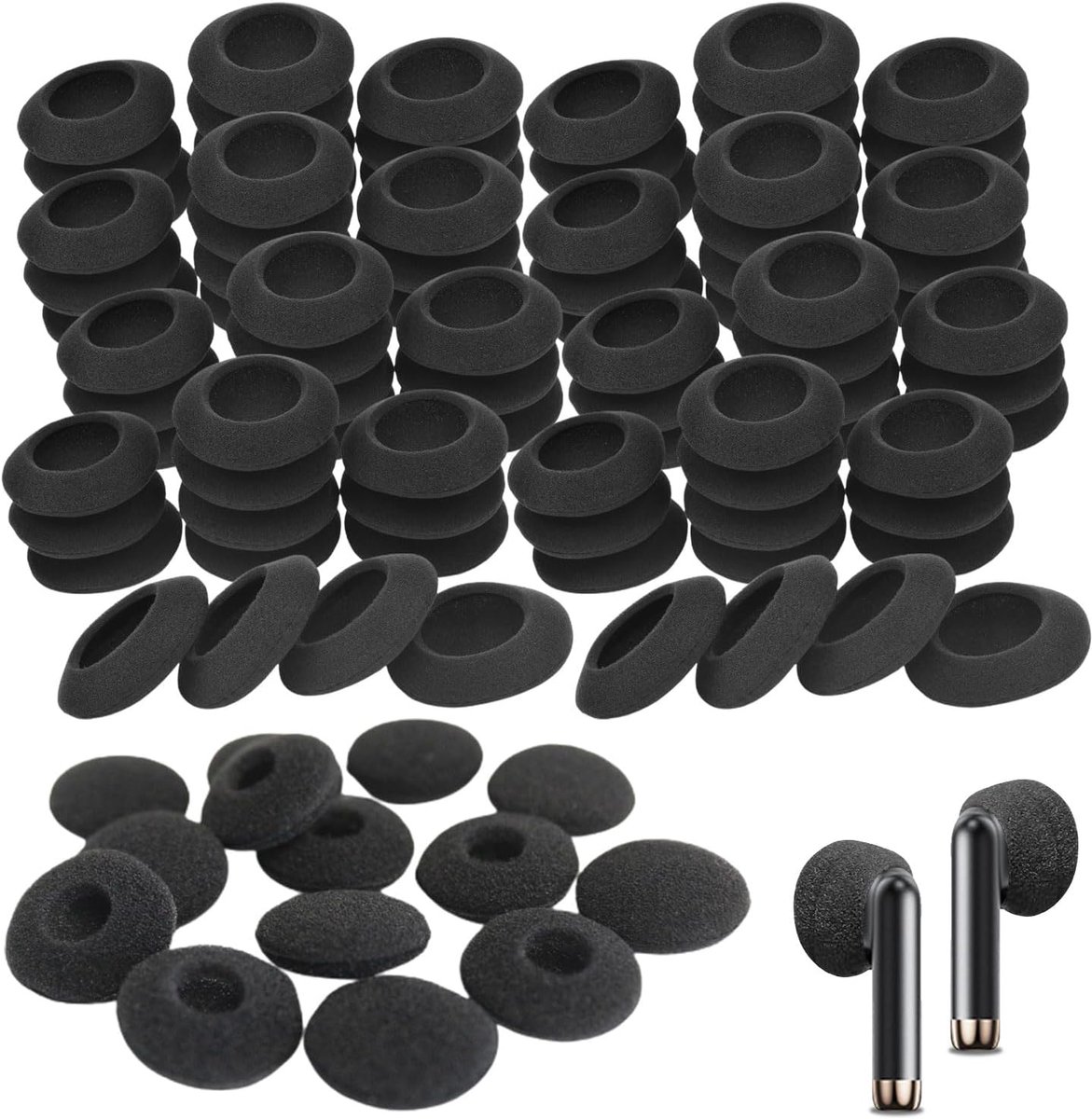 Oordopjes 200pcs - zachte spons foam - vervangende tips - pijnvrije luisterervaring - ShopVlot
