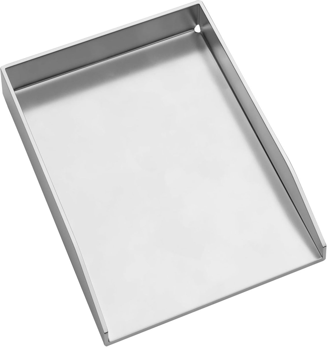 Plancha grillplaat 20 x 30 cm - massief roestvrij staal - rechthoekig - ideaal voor gas- en houtskoolgrill - ShopVlot