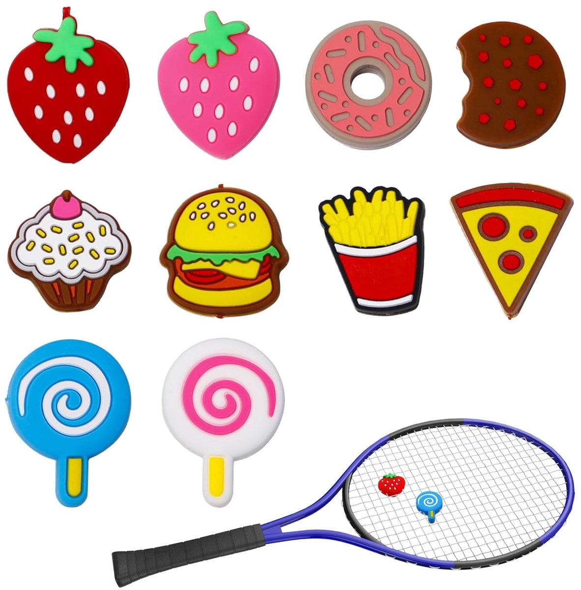 Solidchoice - 10 Stuks Tennis Racket Schokdempers voor Comfort tijdens Spelen