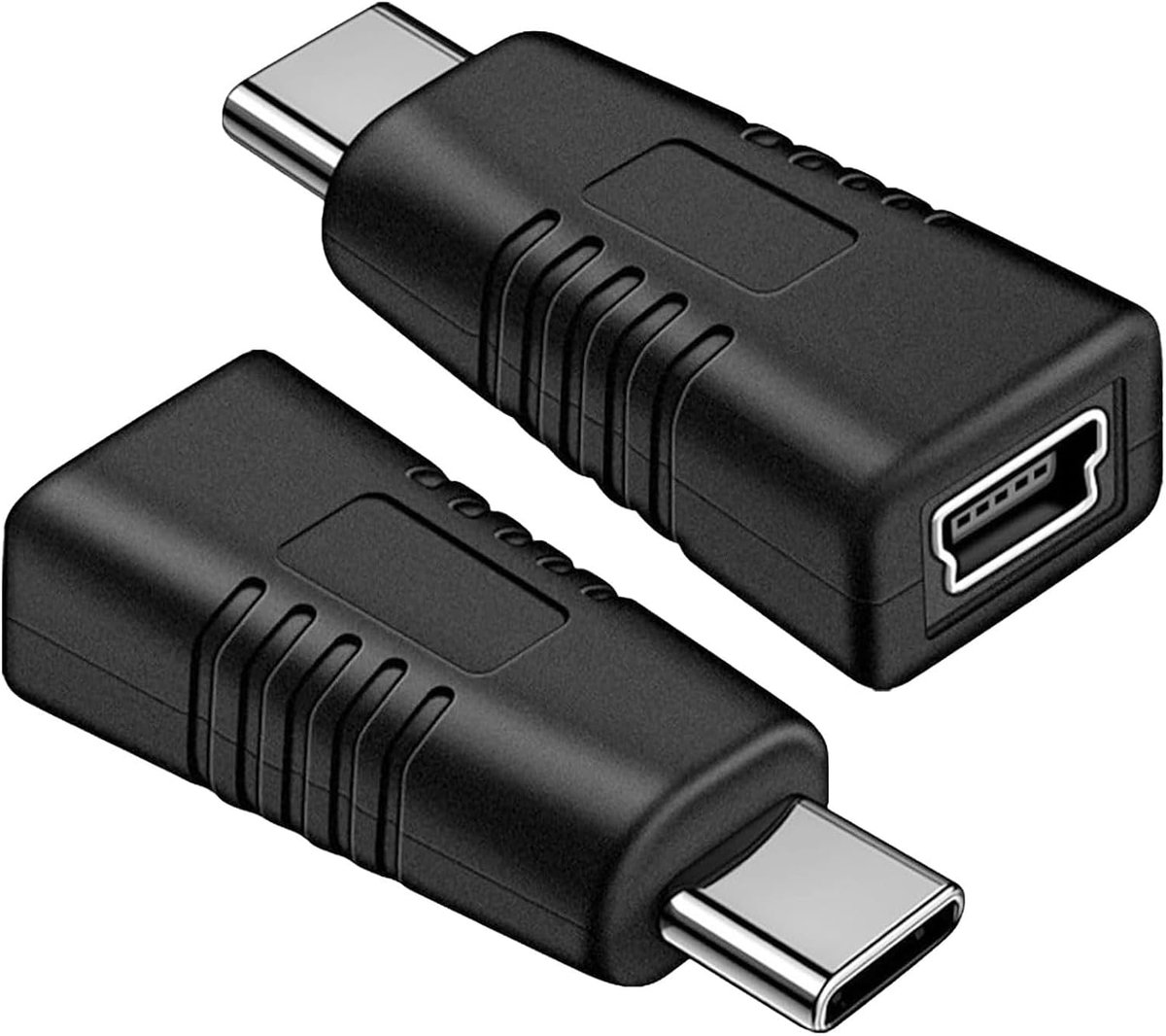 Mini USB 5P naar Type-C adapter - 2 stuks - snel opladen en gegevensoverdracht - ideaal voor mobiele apparaten - ShopVlot