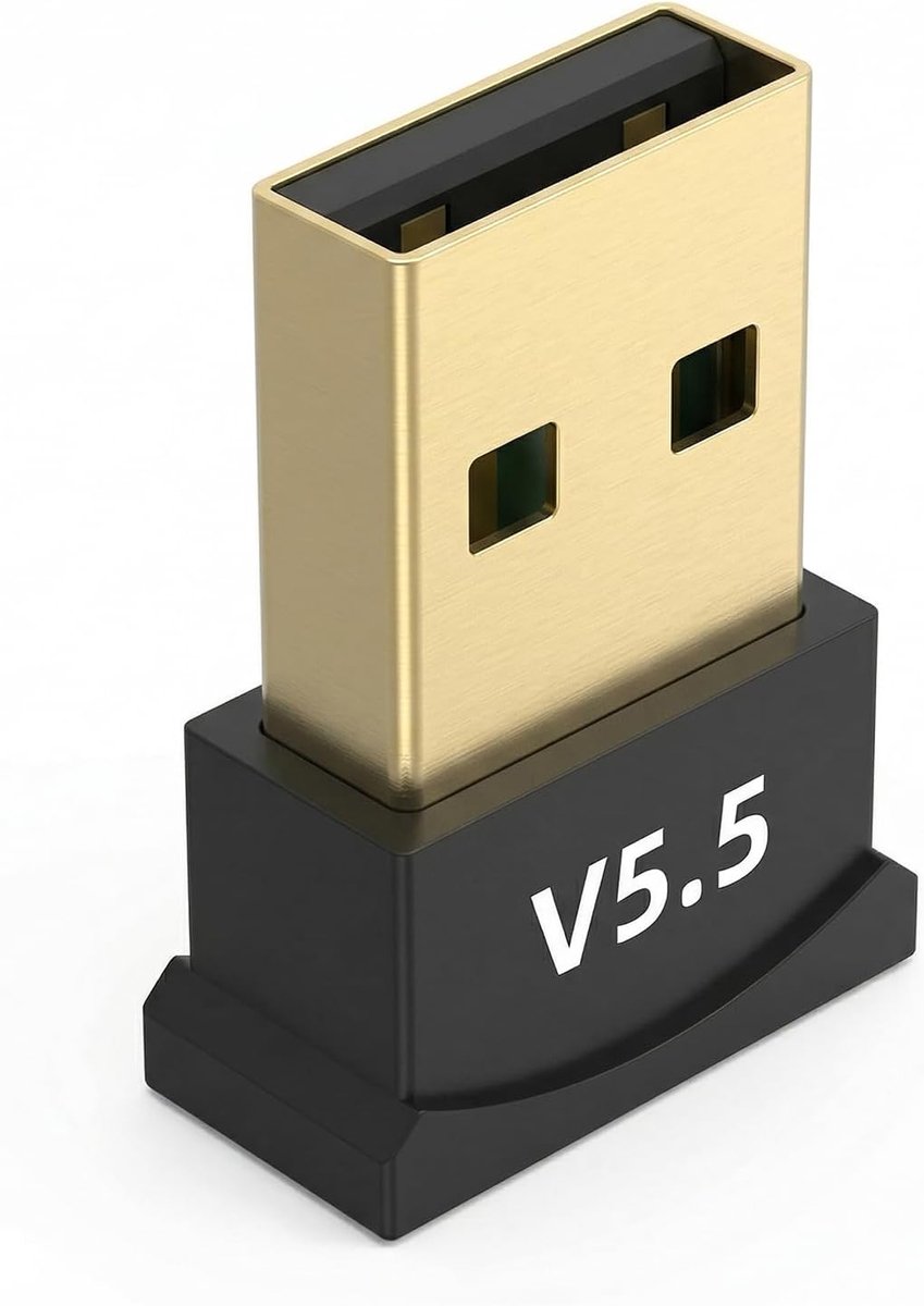 Bluetooth 5.5 adapter PC - Plug & Play - Windows 11/10/8.1 - stabiele verbinding voor headset en muis - ShopVlot