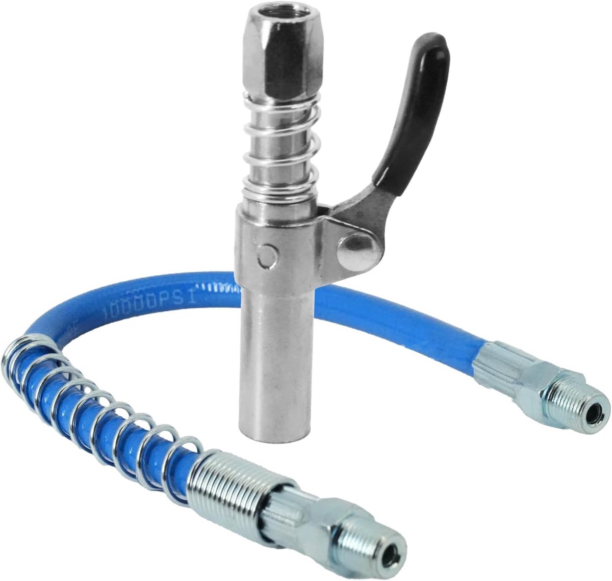 Grease nozzle met 30 cm slang - robuuste metalen koppeling - pliers mechanisme - ideaal voor vetnippels - ShopVlot