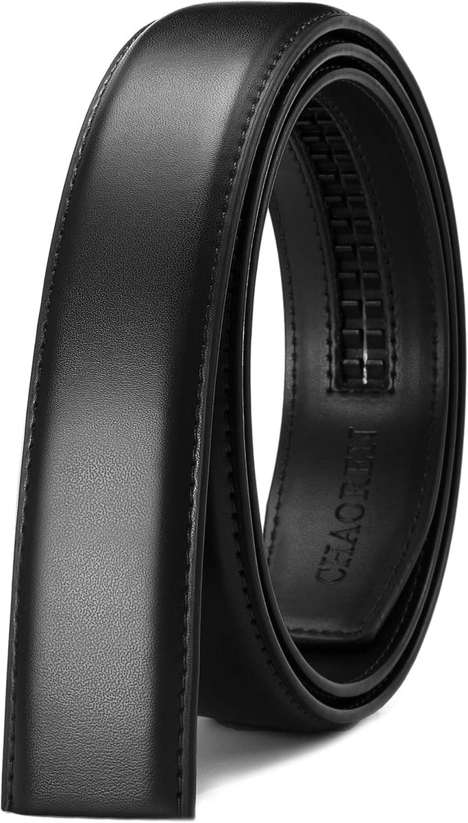 Herenriem Automatische Riem 35mm - Echt Leer Zwart - Stijlvol en Verstelbaar - Ideaal voor Elke Outfit - ShopVlot