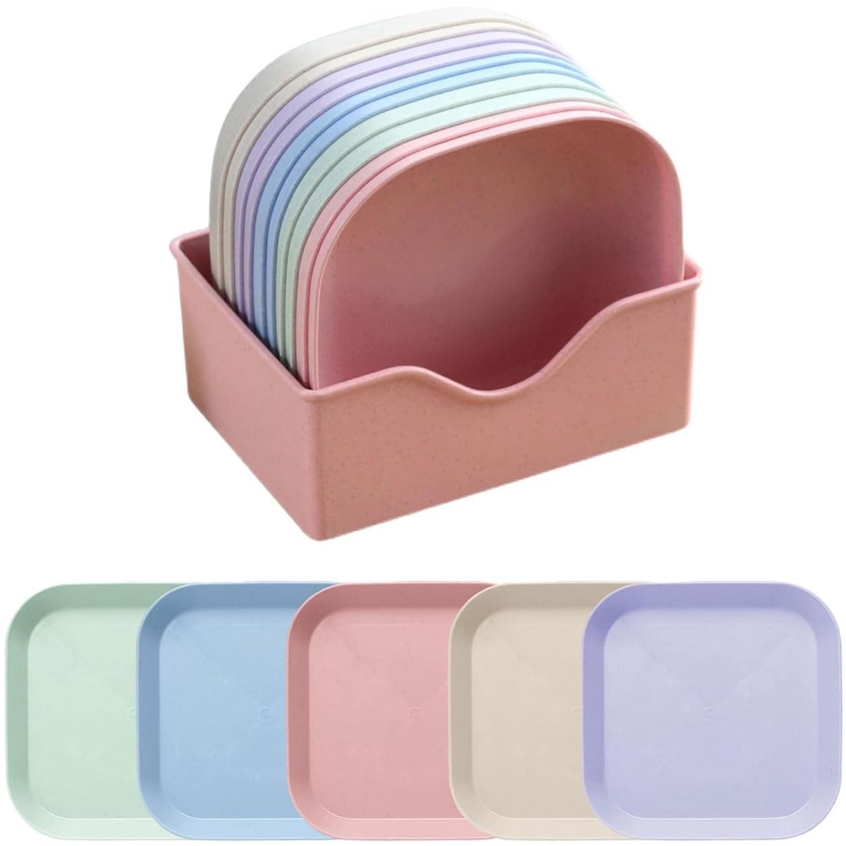 Solidchoice - Set van 10 Plastic Kattenvoerkommen voor Huisdieren