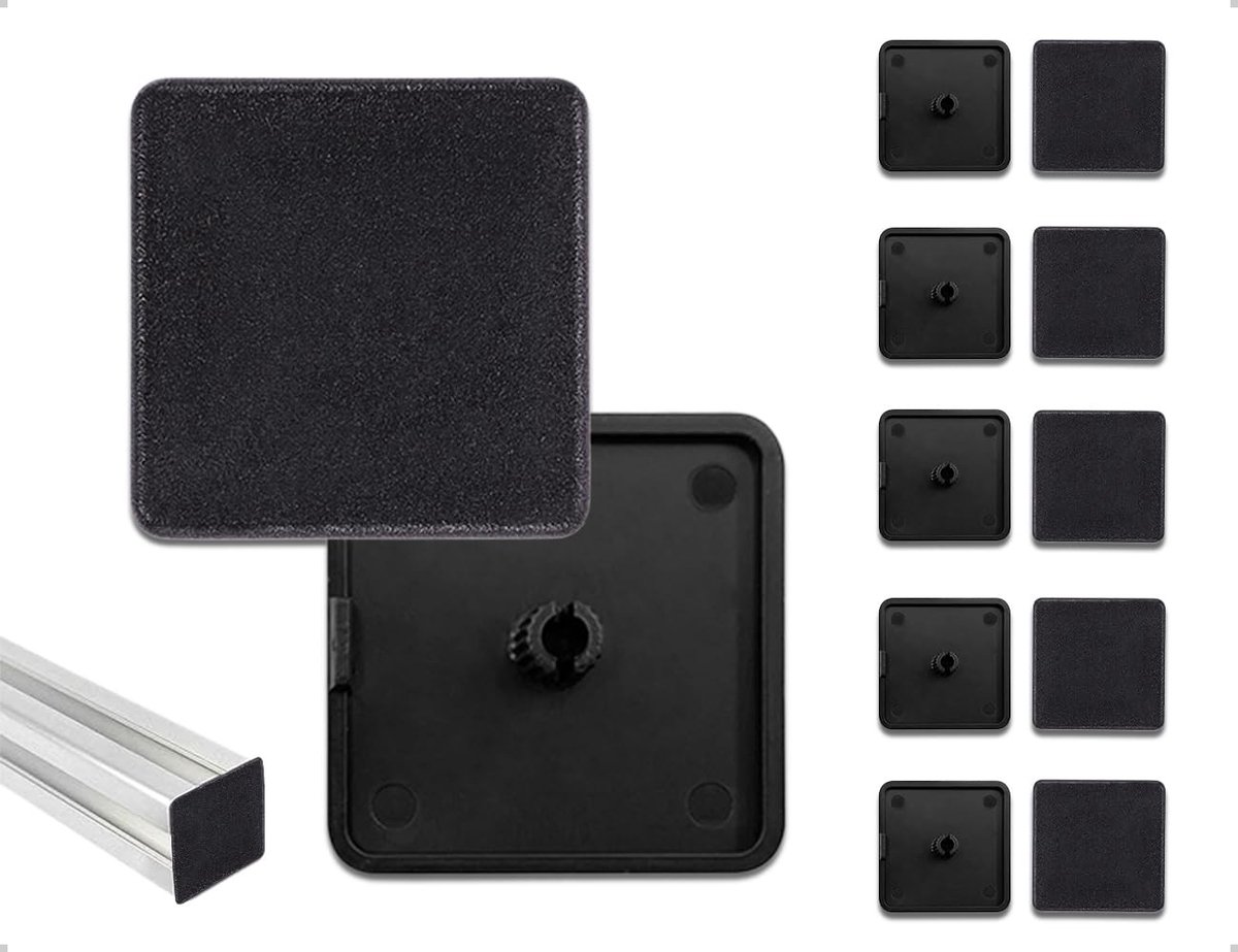 Solidchoice - Set van 10 Eindkappen voor Aluminium Profielen 40 x 40 mm