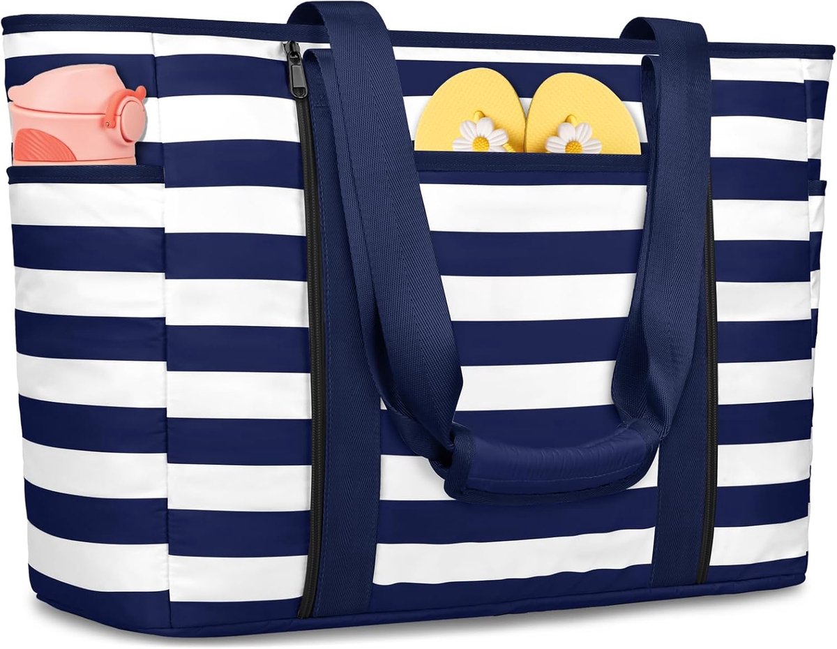 Strandtas XXL - Waterdicht - Blauw - Ideaal voor strand en zwembad - ShopVlot