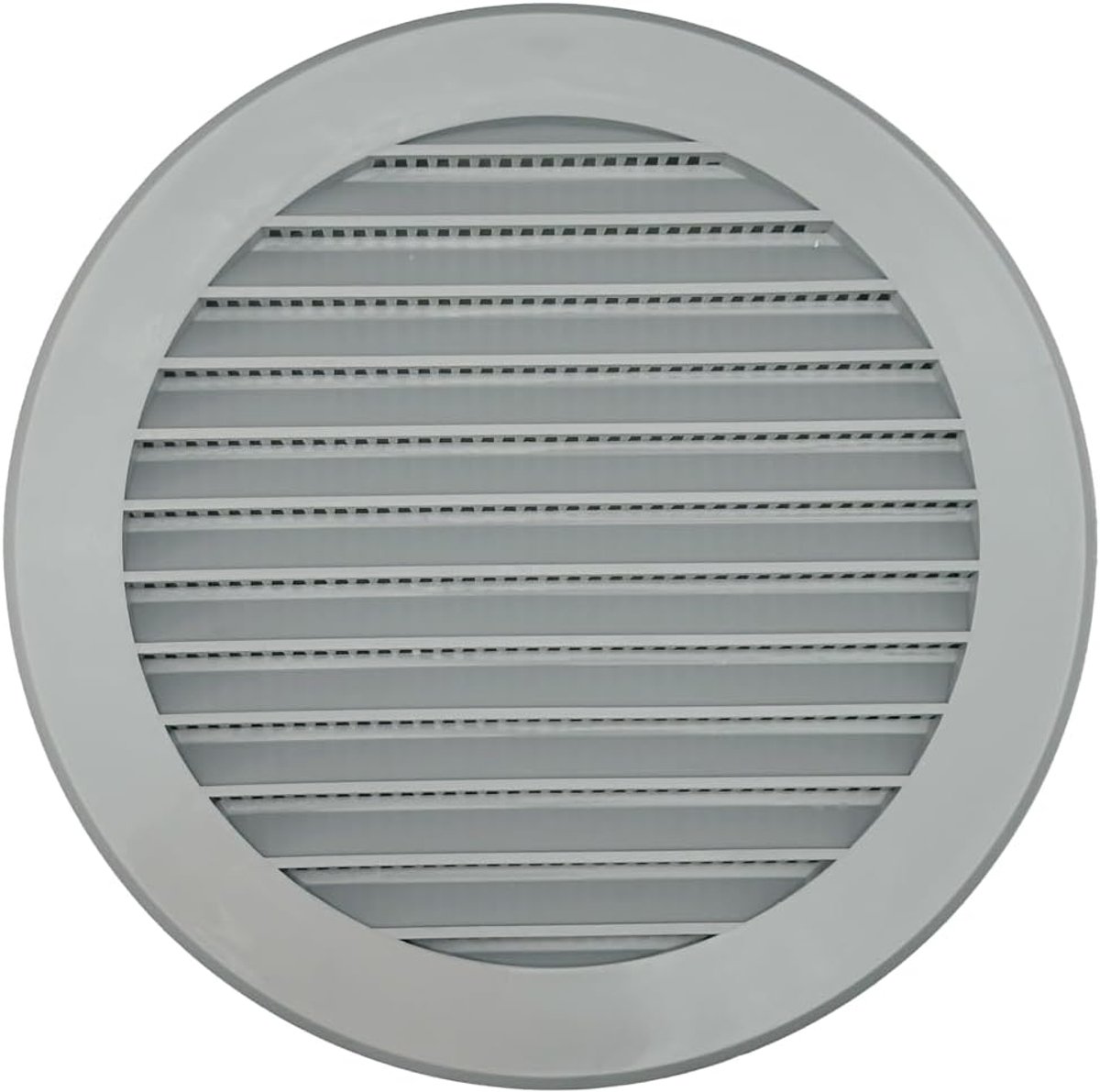 Ventilatierooster Ø 100 mm - kunststof grijs - met insectenbescherming - ideaal voor ventilatiesystemen - ShopVlot