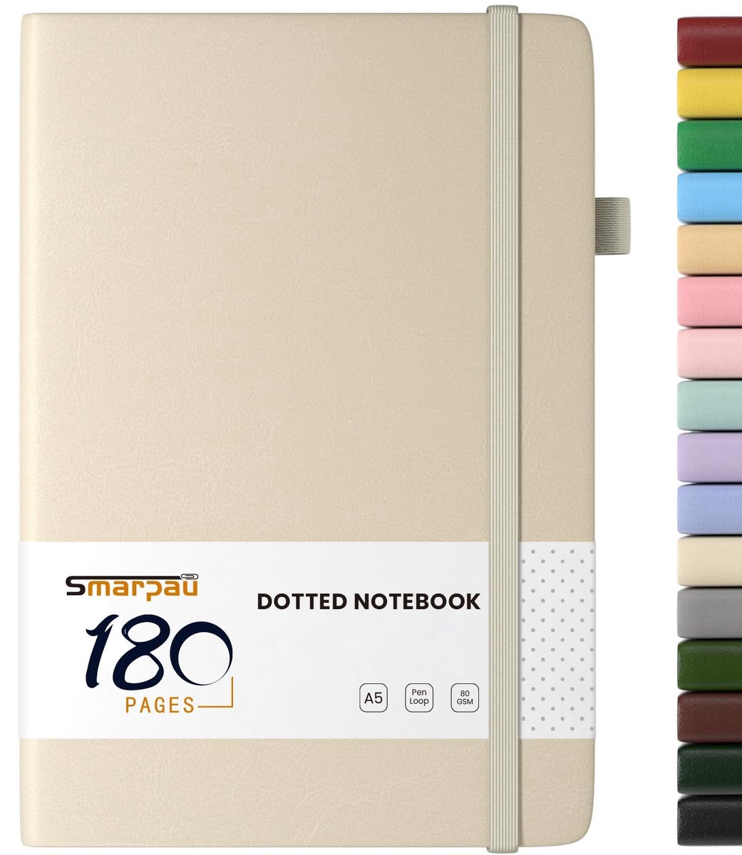 Solidchoice - A5 Bullet Dotted Notitieboek met 180 Pagina's van Premium Papier