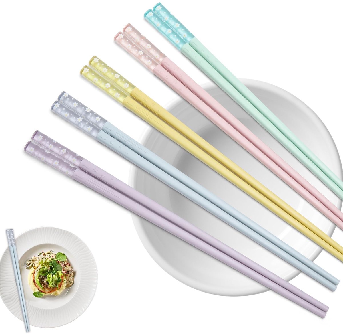 Solidchoice - 5 Paar Herbruikbare Chinese Eetstokjes