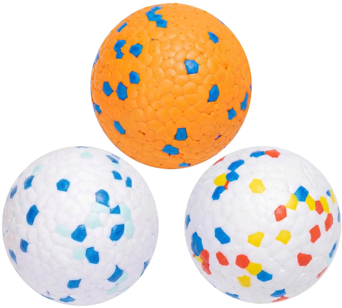 Solidchoice - Set van 3 Onverwoestbare Hondenspeelgoed Ballen, Drijvend en Elastisch