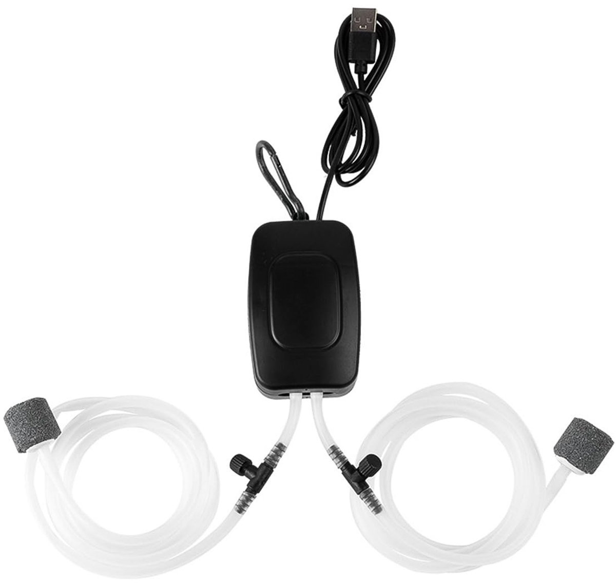 Solidchoice - Mini USB Aquarium Luchtpomp met Dubbele Luchtsteen