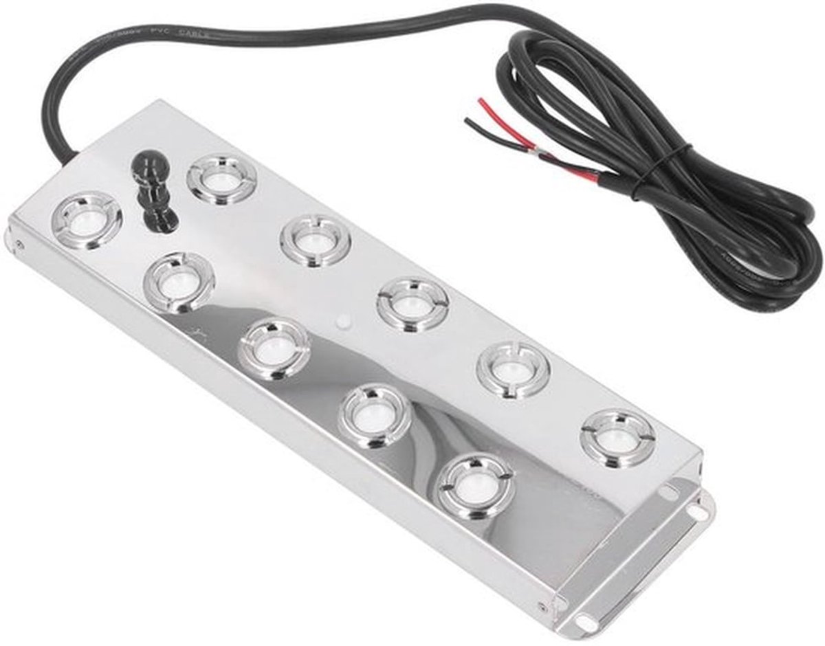 Ultrasone nevelmaker, 10 koppen DC45-48V 1,5 m kabellengte watervijver fontein fogger, 1,7 MHz oscillatie, binnen 9 m² dekkingsgebied, 7 m² buitendekkingsgebied