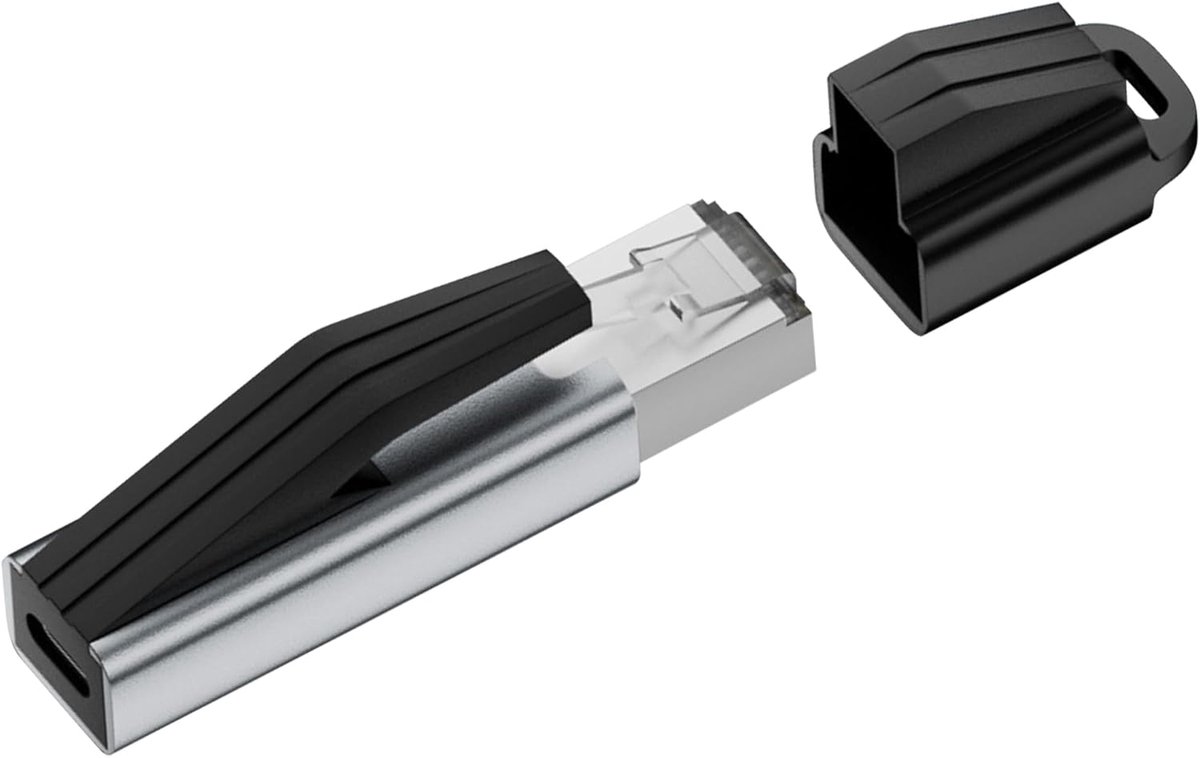 SinLoon RJ45 naar USB-C Gigabit Ethernet-adapter, 1000 Mbit/s, hoge snelheid, van hoogwaardig aluminium, draagbare - ShopVlot