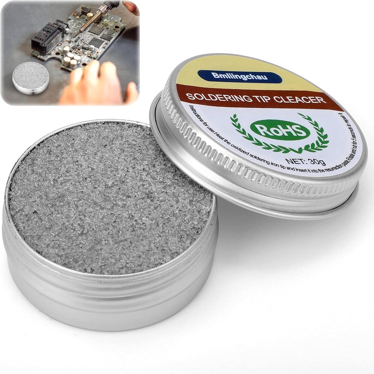 Solder Tip Cleaner, 30g Solder Tip Reactivator Lead Free, Soldering Points Reactivator, Solder Tip Tinner Cleaner for - ShopVlot