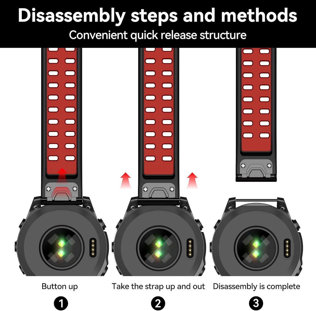 26mm Quick Fit Strap for Fenix 8 51mm/Epix Pro 51mm/Fenix 7X Pro/Fenix 7X/Fenix 6X/Fenix 6X Pro/Fenix 5X/Fenix 5X - ShopVlot