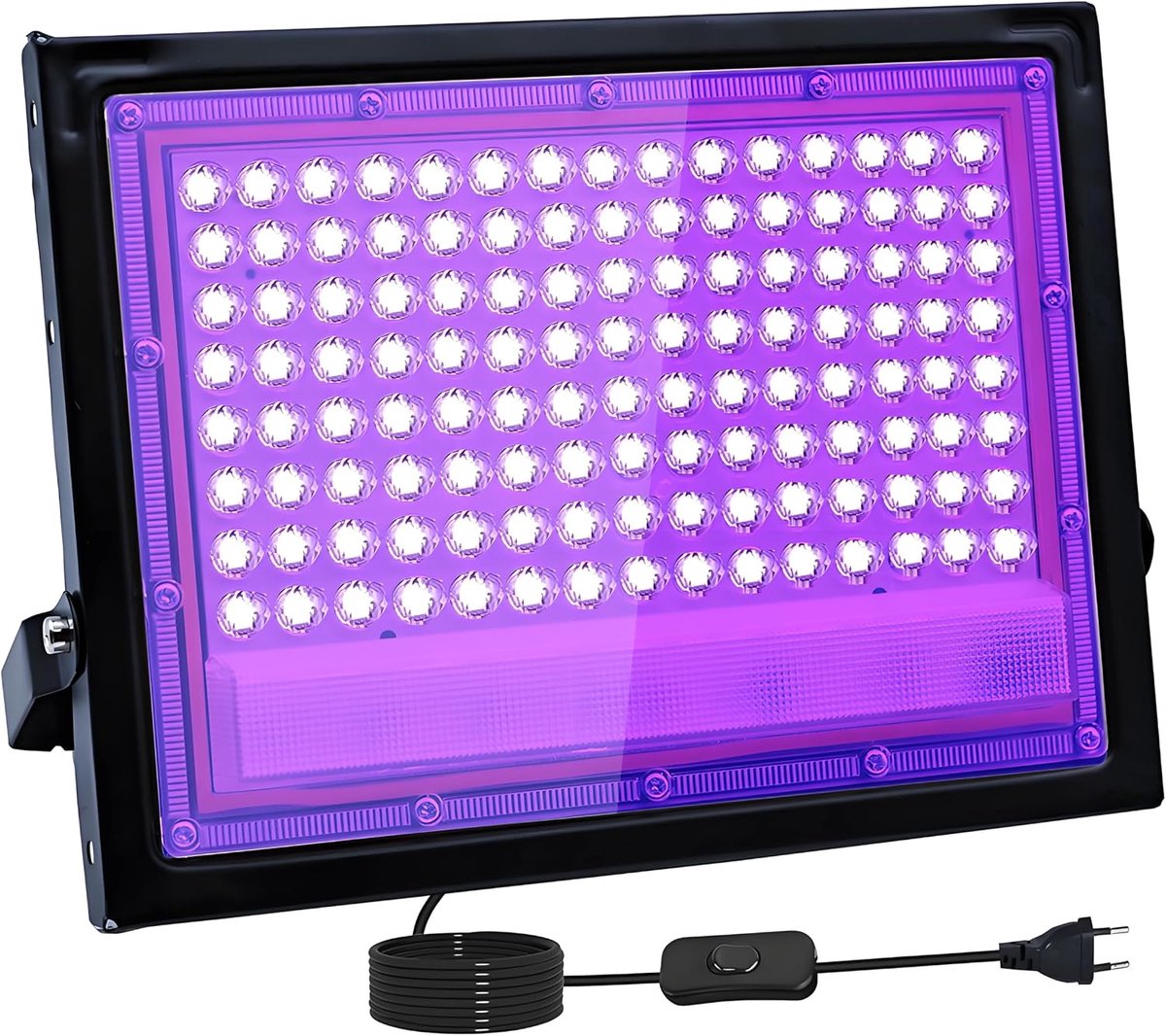 100W UV LED Blacklight, IP66 Waterproof UV Floodlight, 395-400nm LED Black Light, Blacklight Led With Switch for - ShopVlot