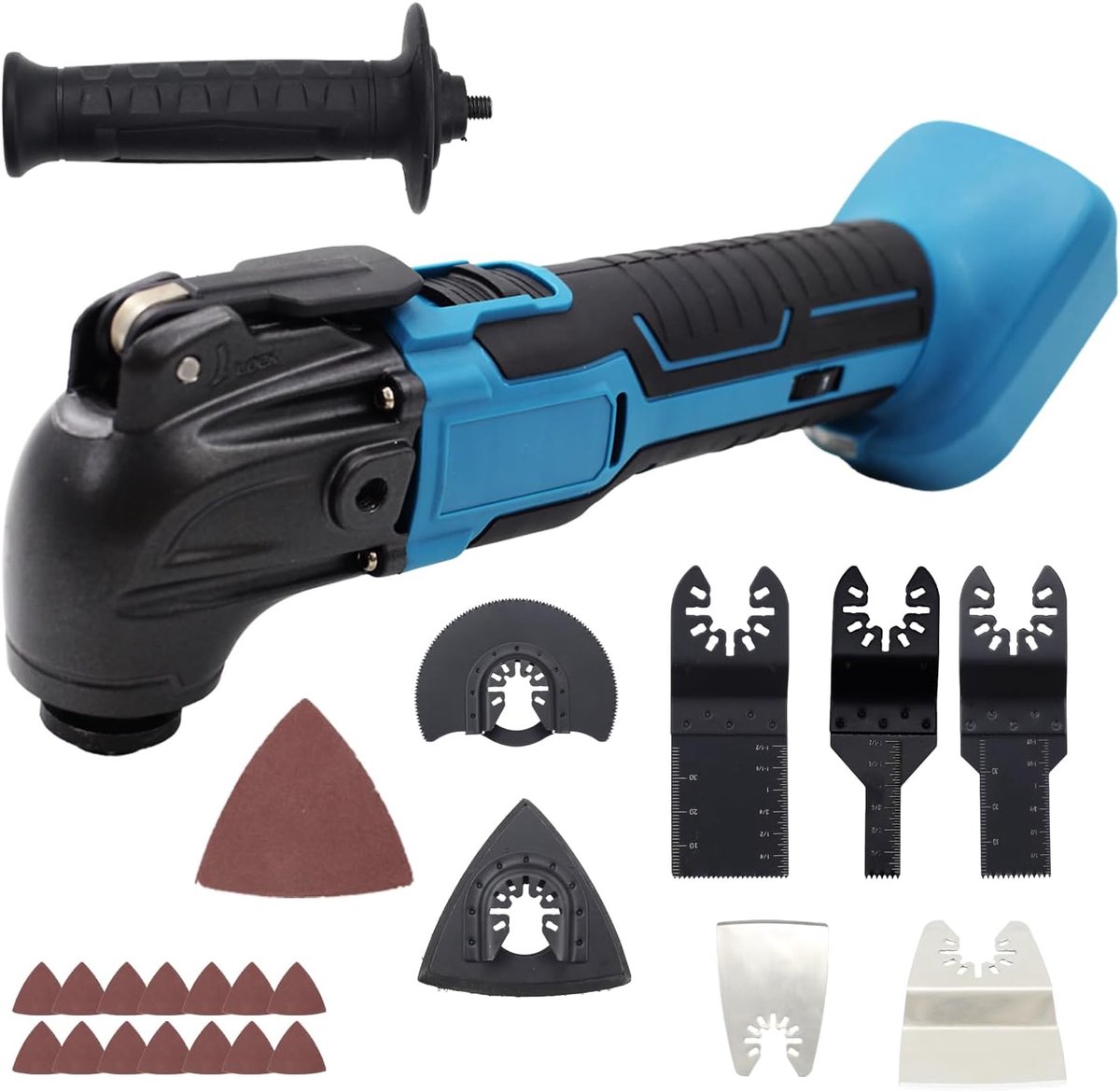Cordless multi-tool compatible with Makita 18V, 6-speed oscillation tool and brushless motor, grinder and scraper - ShopVlot