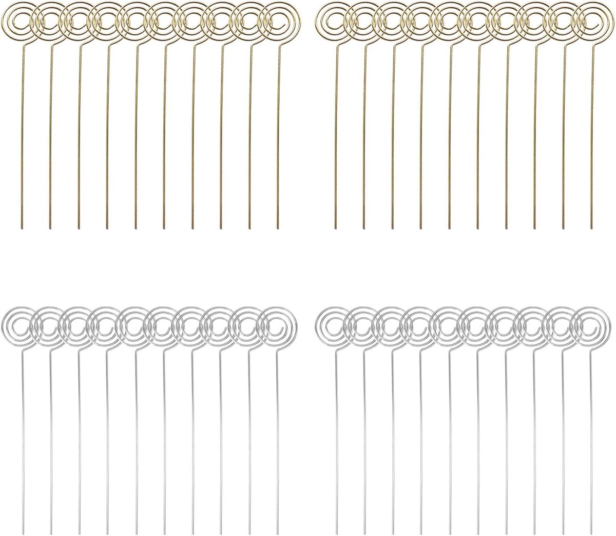 Foto houders 40 stuks - metalen draad - rond - ideaal voor decoratie - ShopVlot