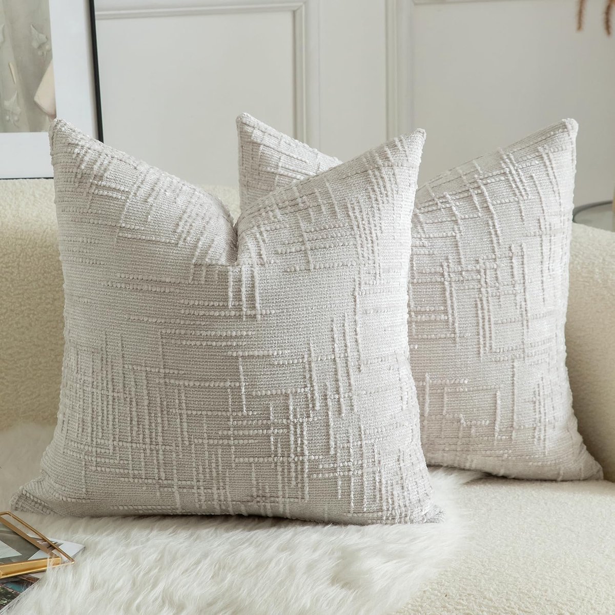Decoratieve kussenhoezen set van 2 - zachte chenille stof - luxueuze uitstraling - perfect voor uw woonkamer - ShopVlot