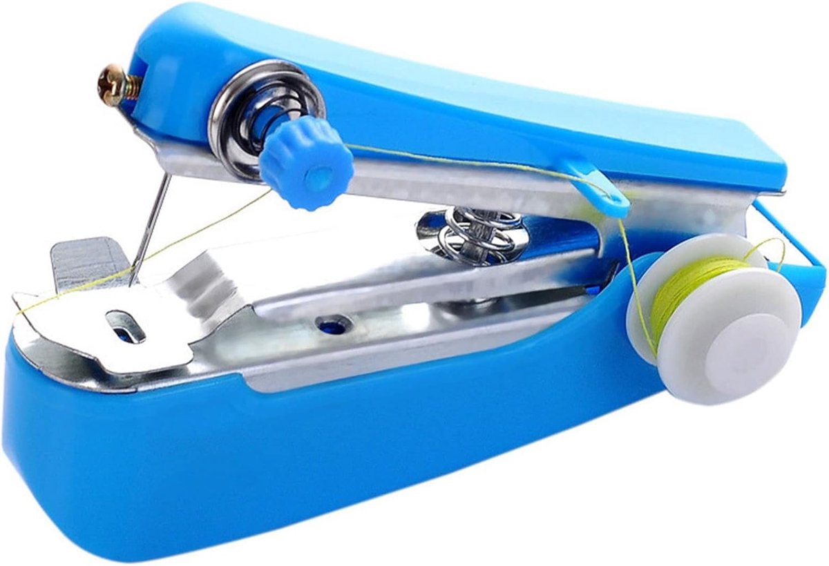 Mini draagbare elektrische naaimachine - snelhand naaimachine - staal en ABS - ideaal voor kleding en gordijnen - ShopVlot
