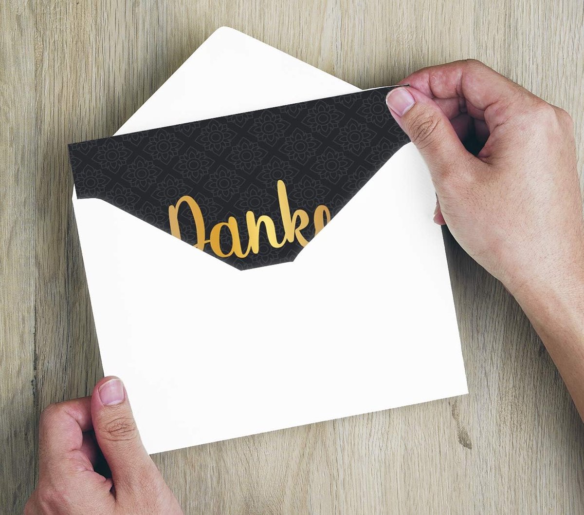 Dankkaartjes 2 stuks - vouwkaarten met enveloppen - elegante ontwerpen - voor elke gelegenheid - ShopVlot