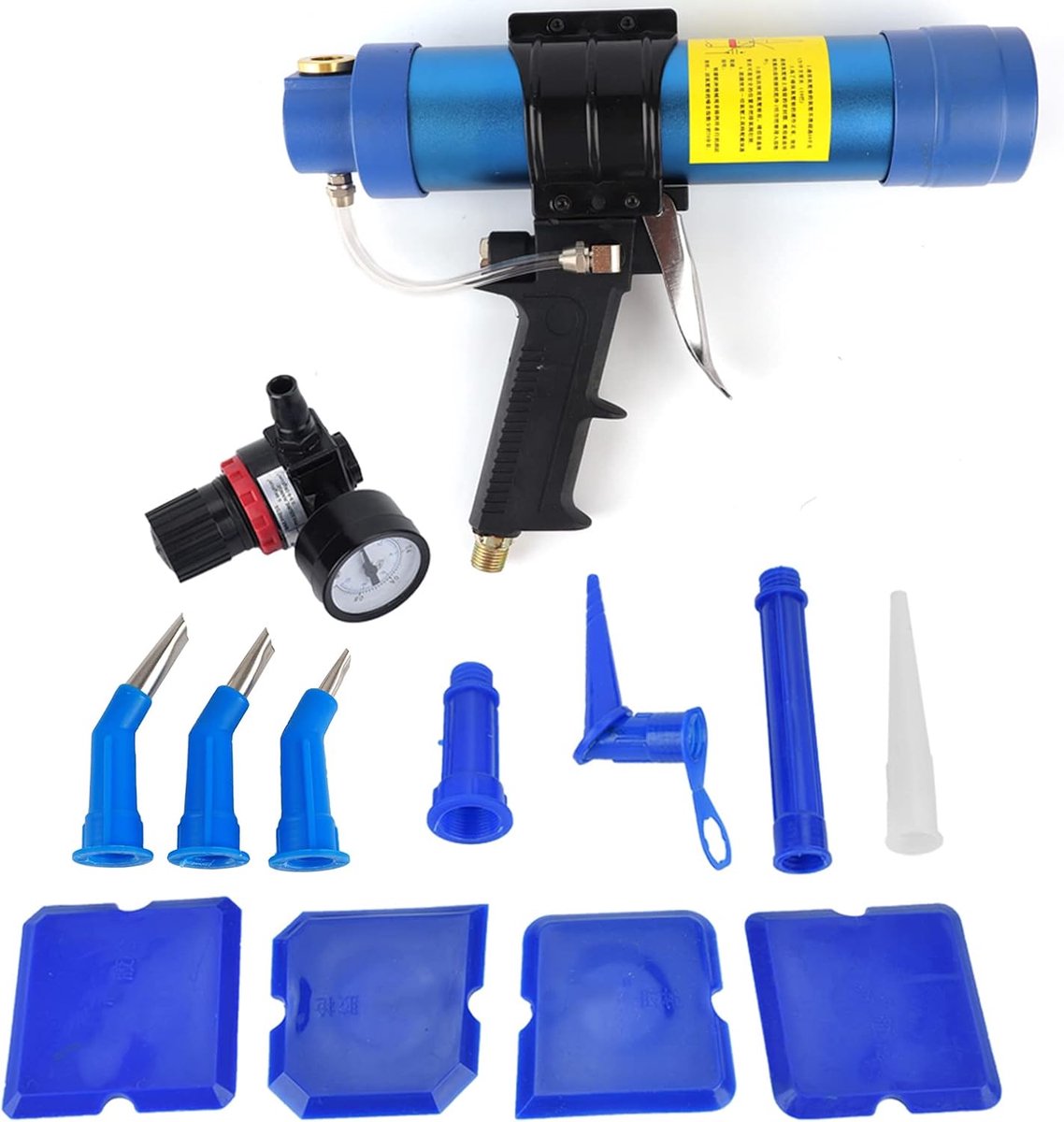 Siliconenpistool 310ml - Compressed Air Cartridge Gun - Luchtdrukregelklep - Efficiënt en nauwkeurig lijmen - ShopVlot