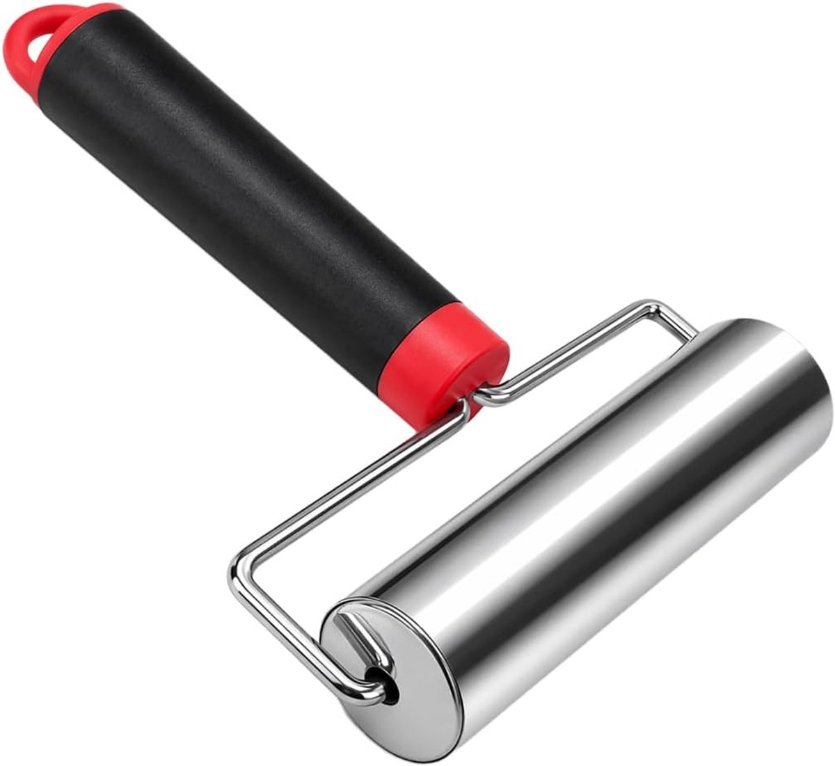 Deegroller 11,6 cm - roestvrij staal - antisliphandvat - ideaal voor het uitrollen van deeg - ShopVlot