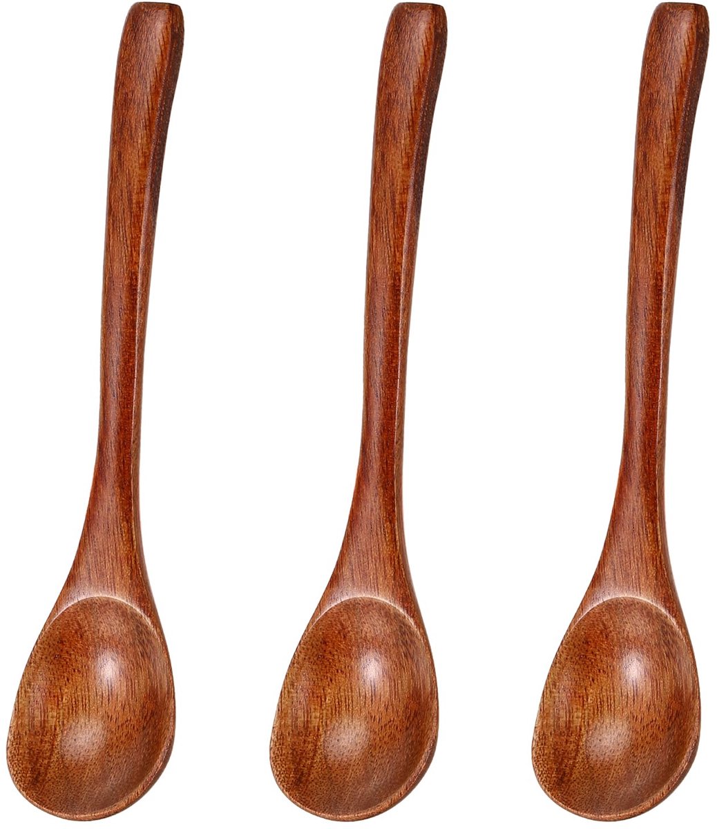 Set van 3 houten lepel voor koken en serveren
