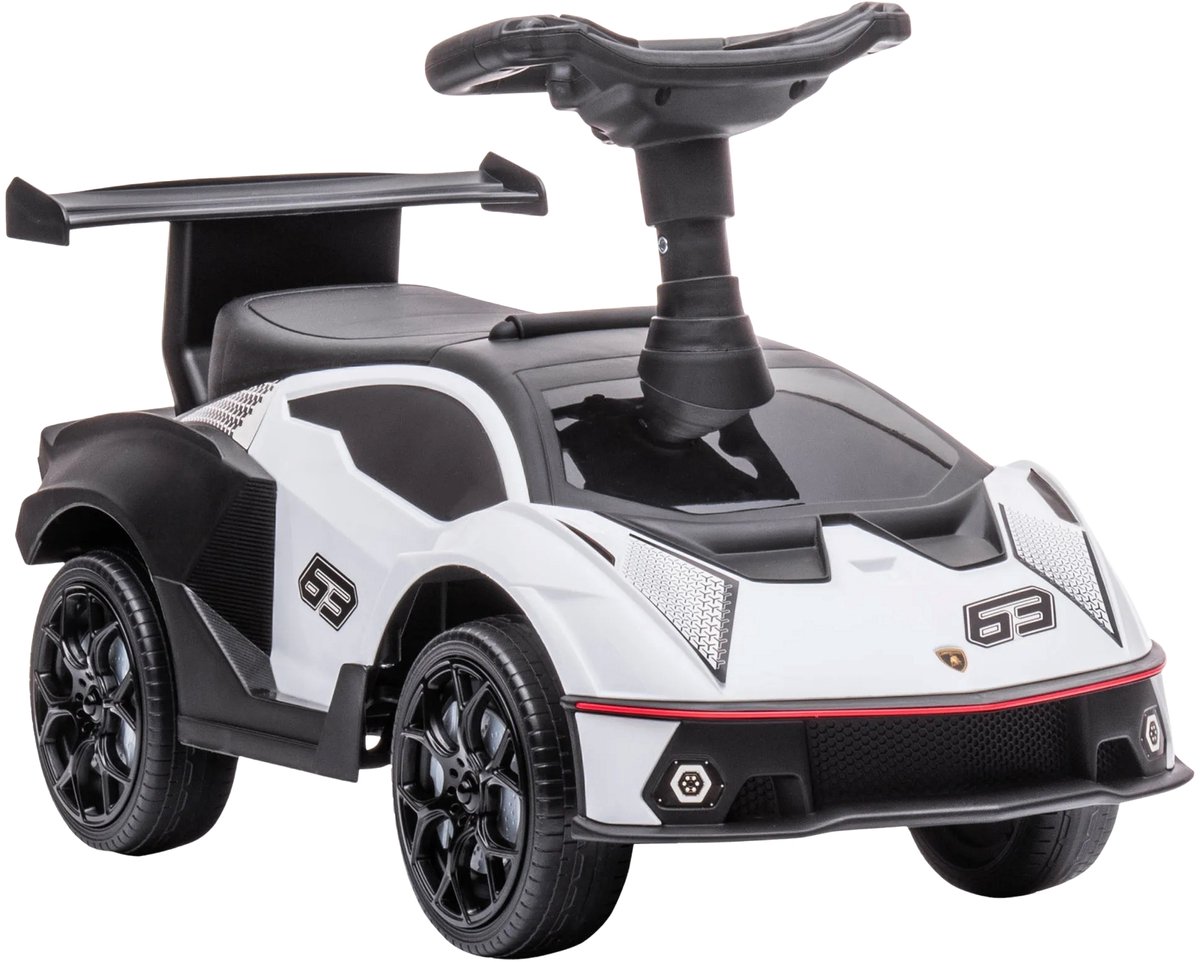 Kinder Loopauto met Opbergruimte – Slip Car voor Kinderen – Wit