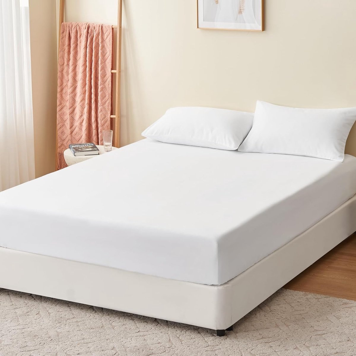 Fitted sheet 140 x 190 cm - Microfibre - Wit - Vochtabsorberend - ShopVlot