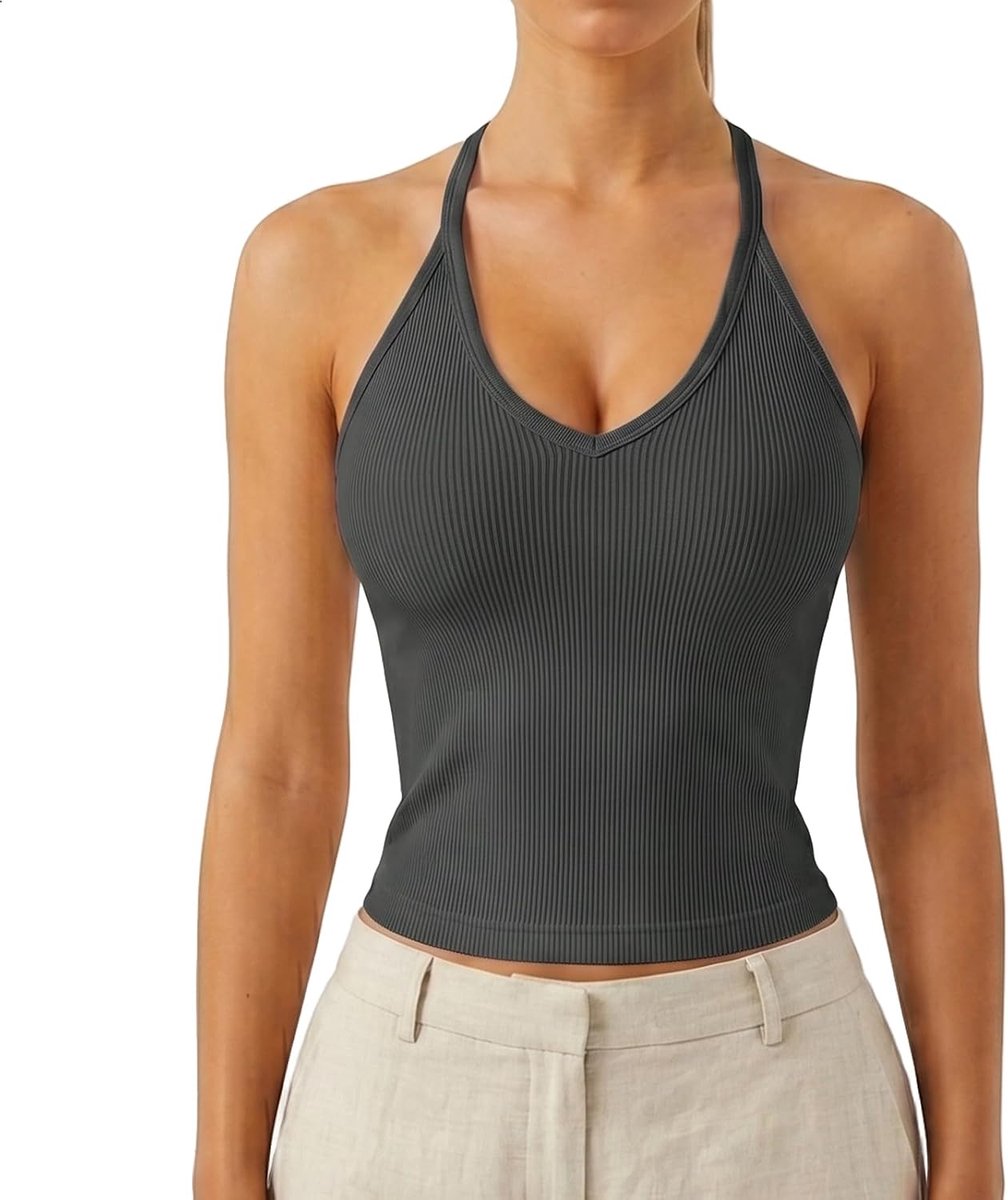 Tanktop dunne bandjes - comfortabele pasvorm - lichtgewicht katoen - ideaal voor warme dagen - ShopVlot
