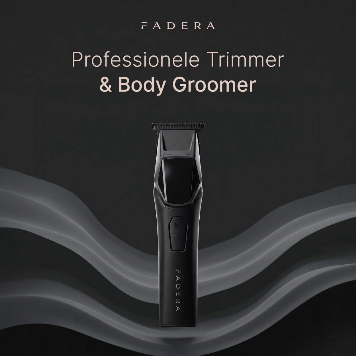 FADERA Professionele Baardtrimmer voor Mannen - 8000 RPM - DLC Messen - 240 Min Accuduur - USB-C - LED Display thumbnail 3