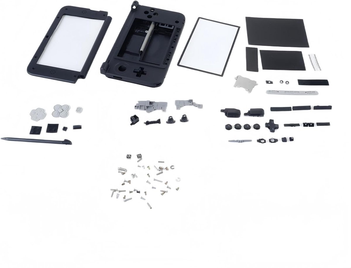 Complete behuizing reparatie onderdelen - vervangende cover shell kit voor 3DS XL - zwart - ShopVlot