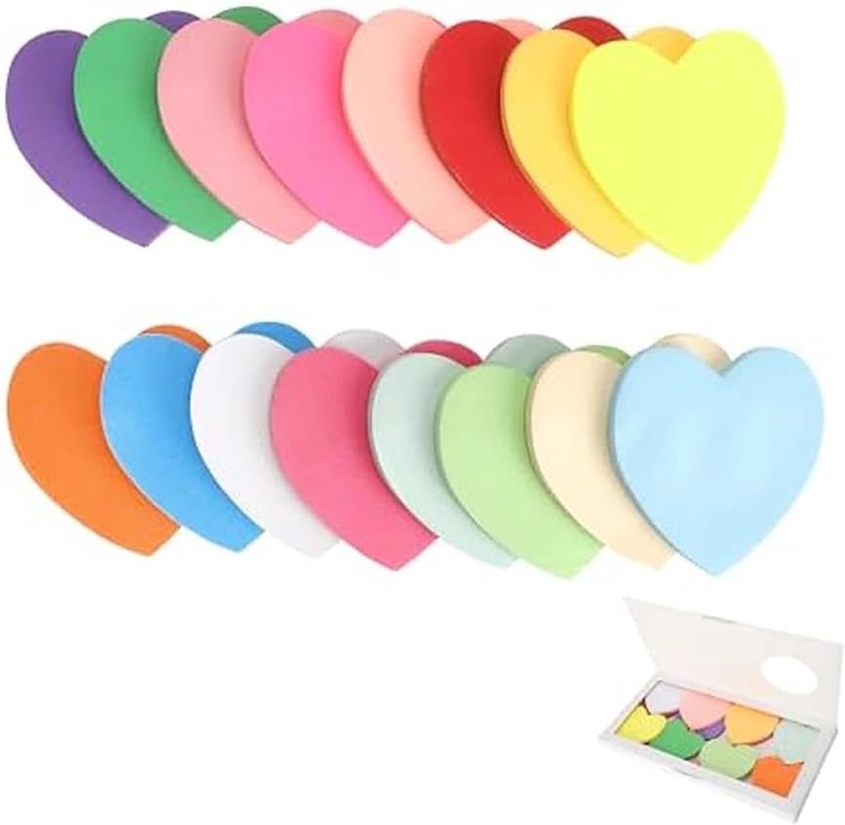 Gekleurde zelfklevende notities 70 x 70 mm - 16 kleuren - 800 vellen - perfect voor kantoor en school - ShopVlot