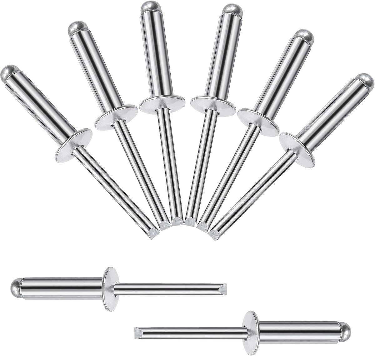 Blindrivets 6,4 x 25 mm - aluminium handvat - staal mandrel - duurzaam en corrosiebestendig - ShopVlot