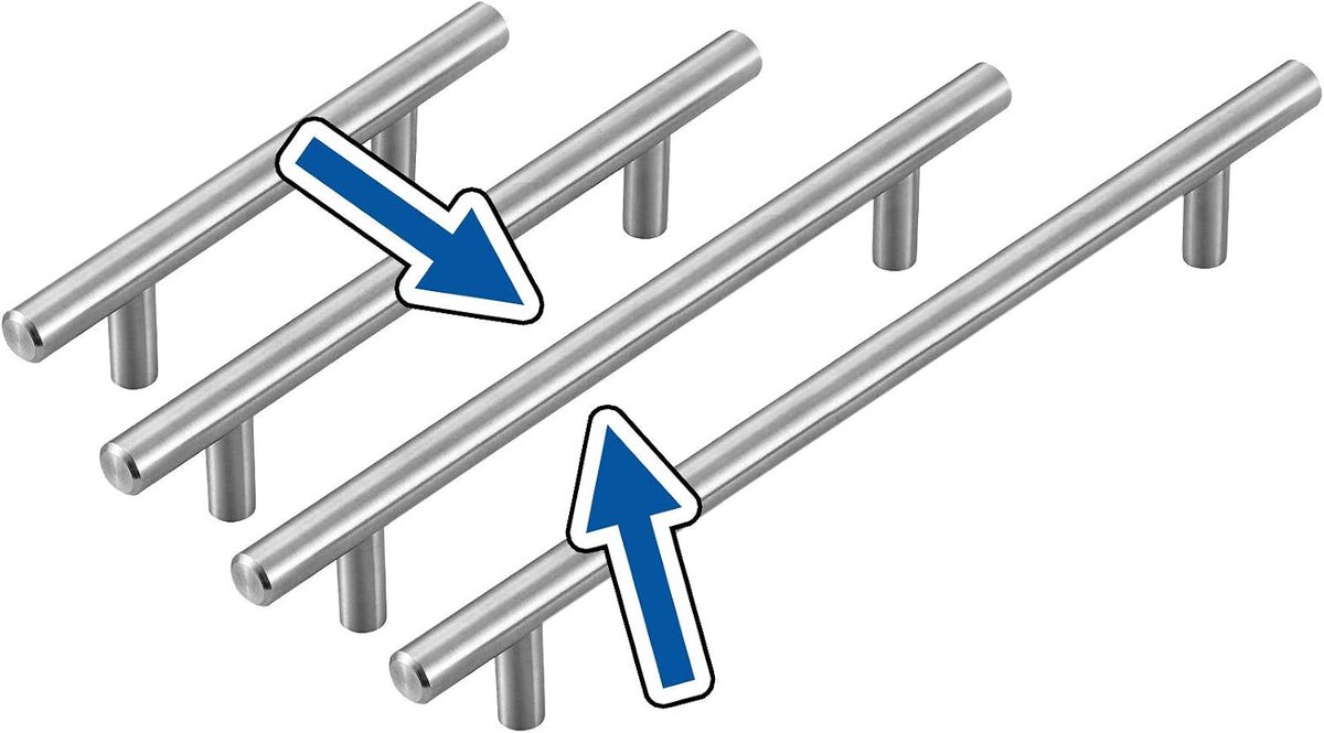 Handgrepen set van 4 - massief staal - maat 160/250 mm - hoge kwaliteit - perfect voor meubels - ShopVlot