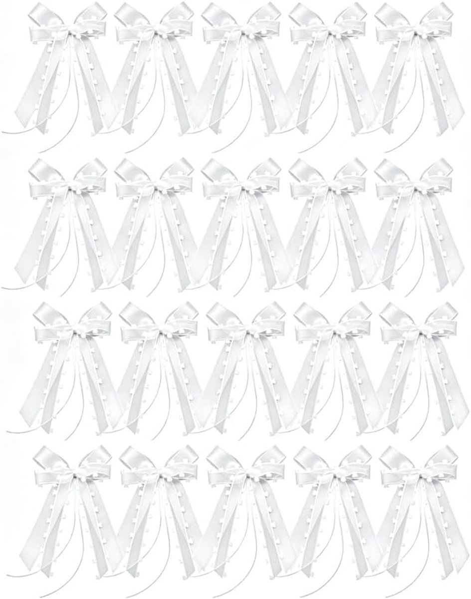 autostrikken hart strik - 20 stuks sneeuwgaren - bruiloft decoratie - stijlvolle autoversiering - ShopVlot