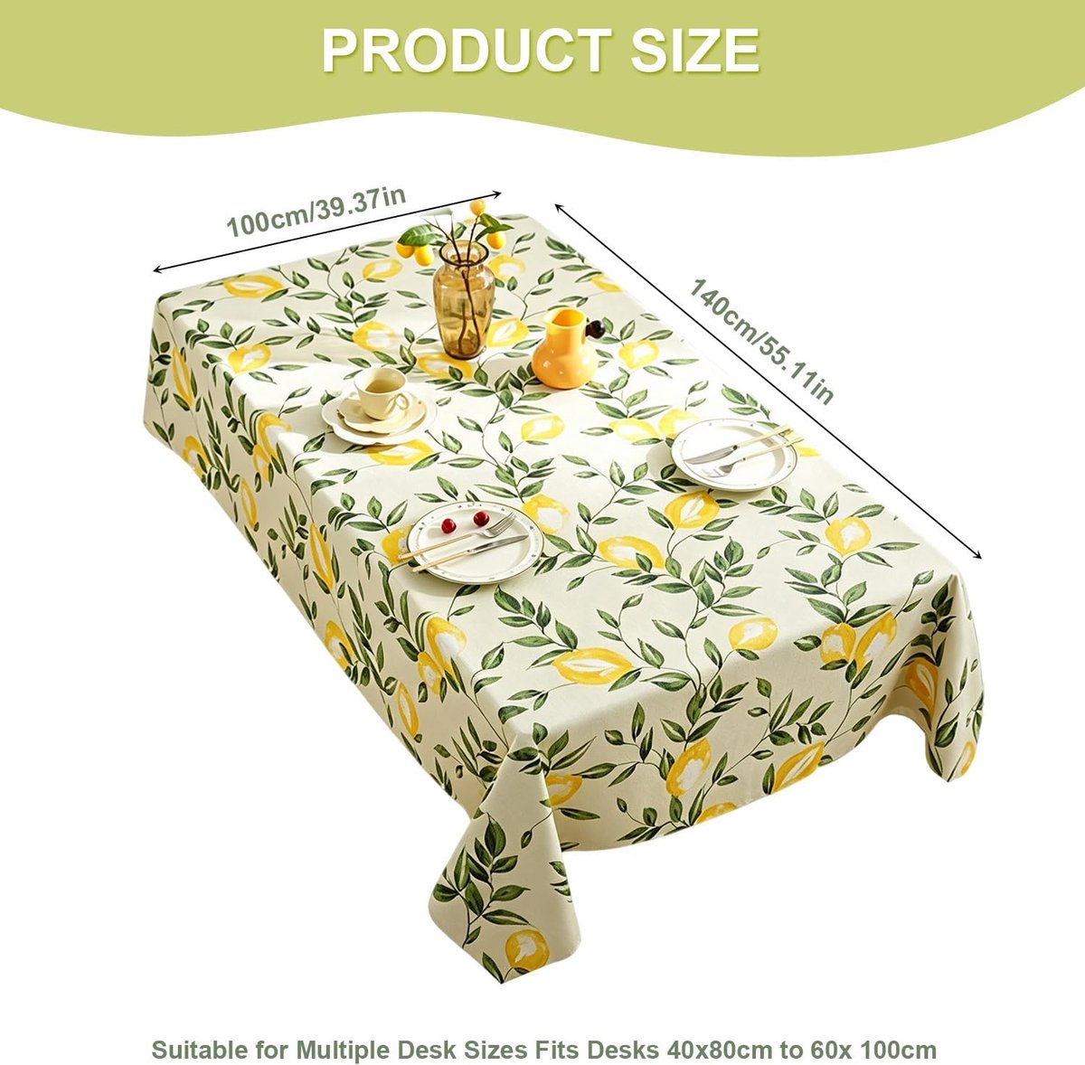 Rechthoekig tafelzeil 100 x 140 cm - hoogwaardig pvc - water- en oliebestendig - ideaal voor keuken en feestjes - ShopVlot