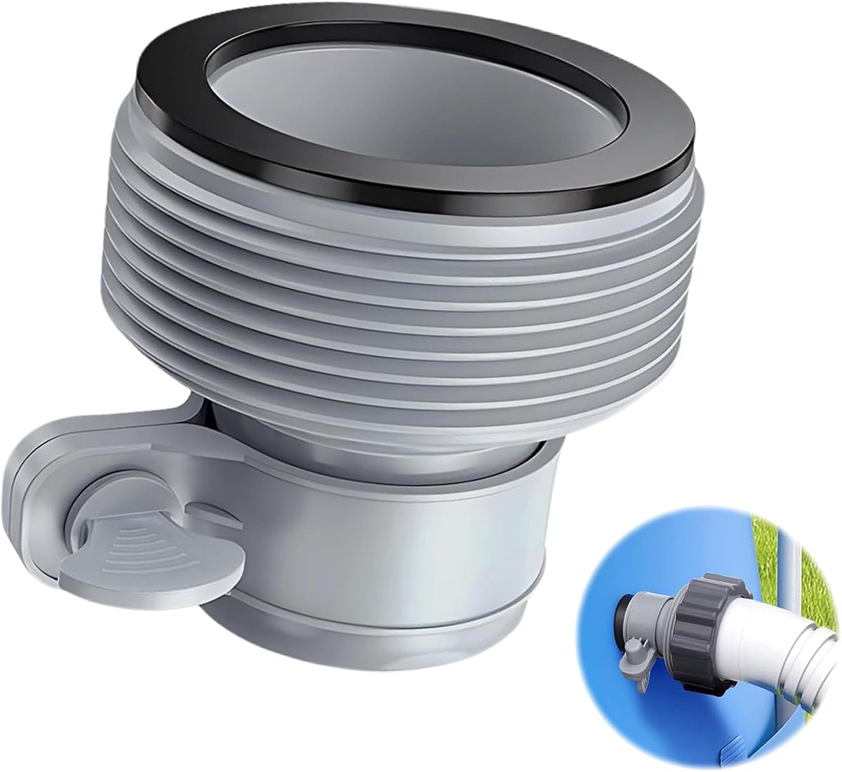 Adapter voor zwembadslang B - 1,5 inch aansluiting - voor bovengrond zwembad - verbetert de stabiliteit - ShopVlot