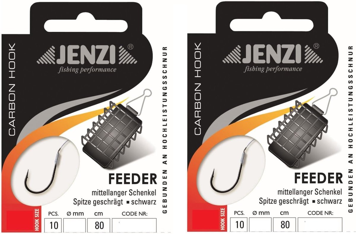 Feeder haken set 20 stuks - knoop haken - mono lijn - ideaal voor methode vissen - ShopVlot