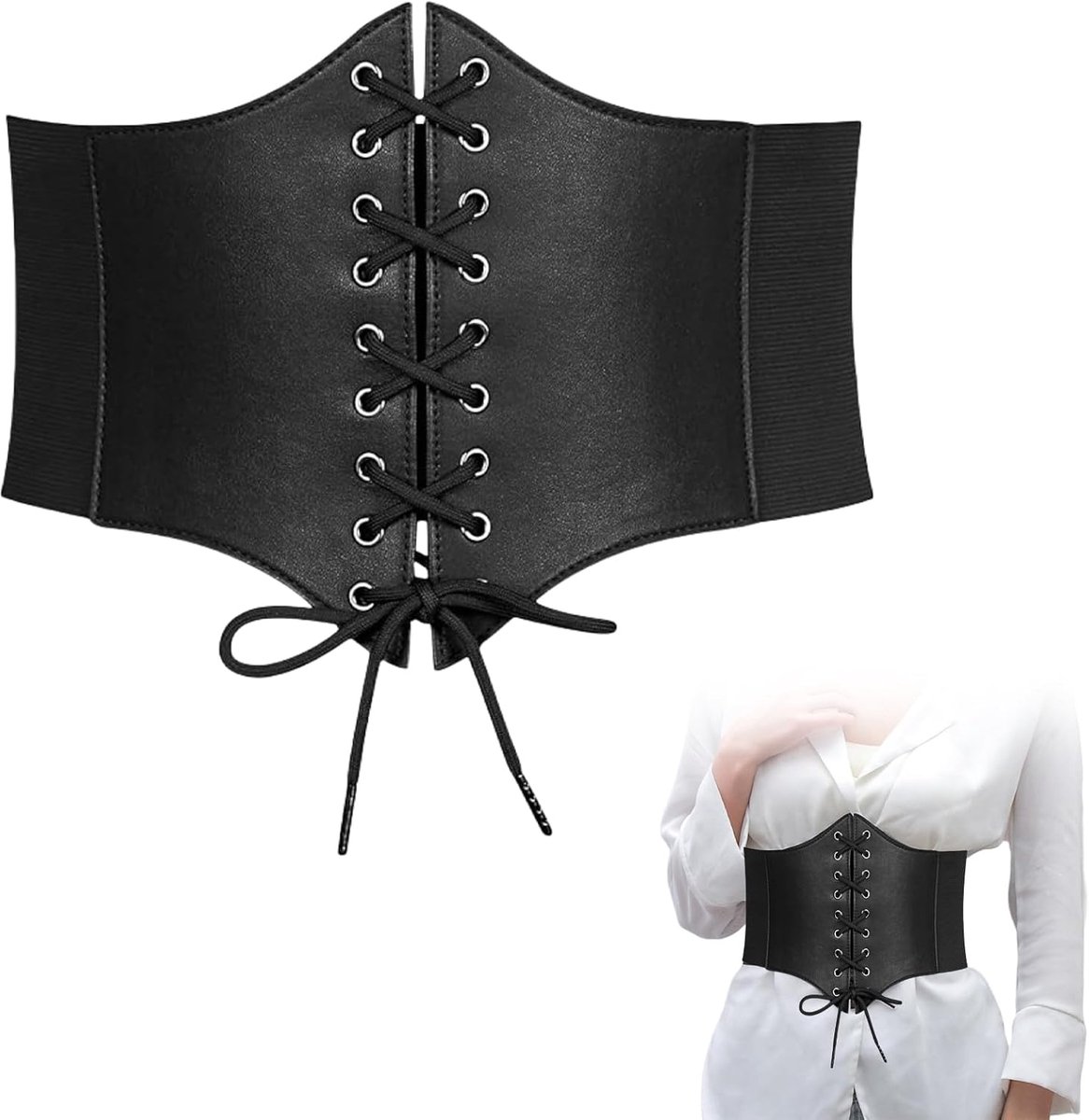 Dames middeleeuwse riem grote maten - brede leren riem - elegant design - perfect voor kostuums - ShopVlot
