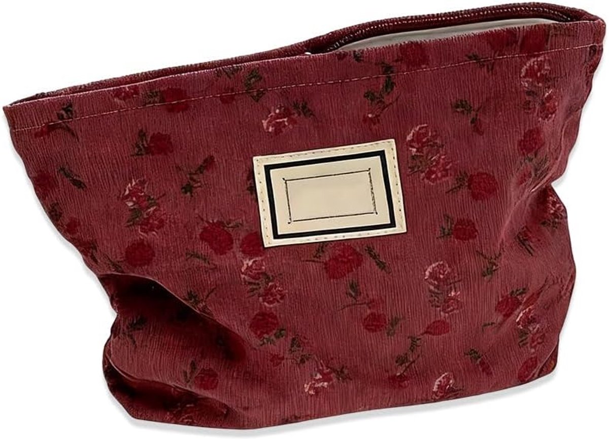 Cosmetic bag - roze bloemen - multifunctioneel - ideaal voor reizen - ShopVlot
