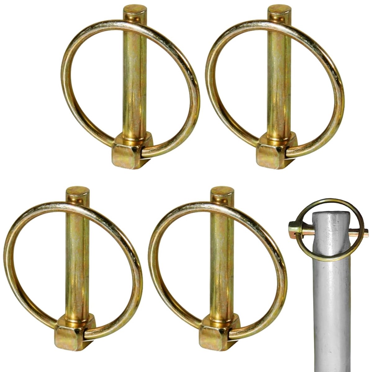 Vouwsplints set van 4 - 6 mm vergrendelpin - roestvrij staal - duurzame veersplinten voor aanhangers - ShopVlot