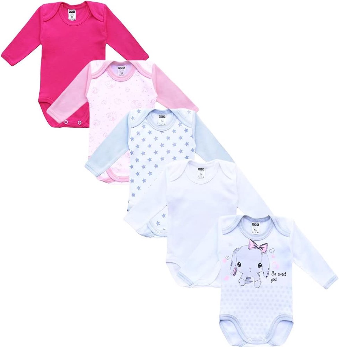 Babyspeelgoed long-sleeve bodysuit - 100% katoen - unisex met print - comfortabel voor elke dag - ShopVlot