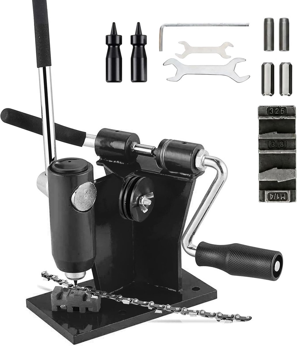 2-in-1 kettingscheider voor kettingzagen - Professioneel gereedschap - Klinknagel spinner - ShopVlot