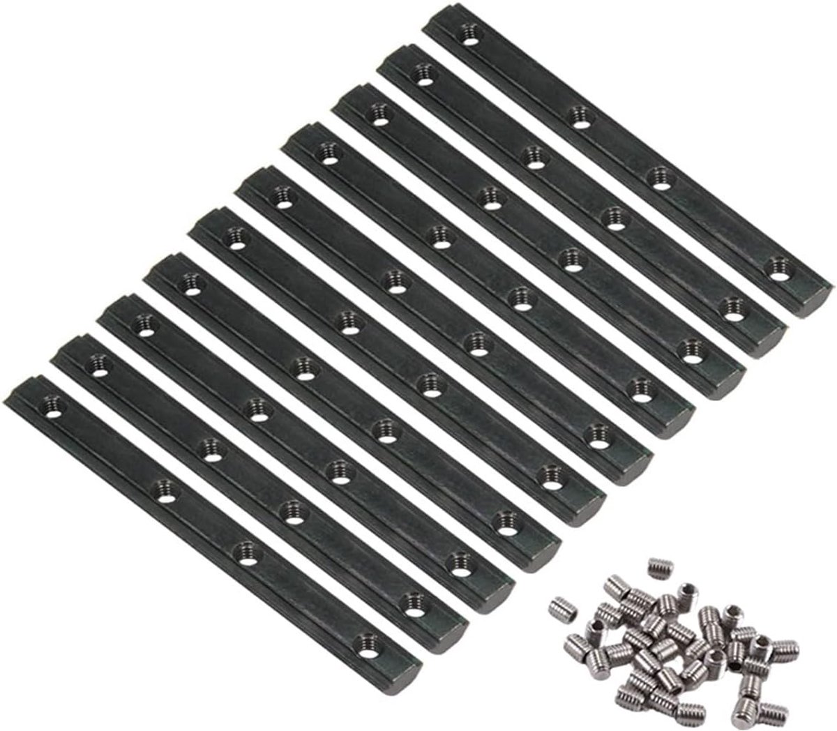 Rechthoekige connectors 10 stuks - M5 schroeven - voor 2020 T profiel - robuuste en duurzame constructie - ShopVlot