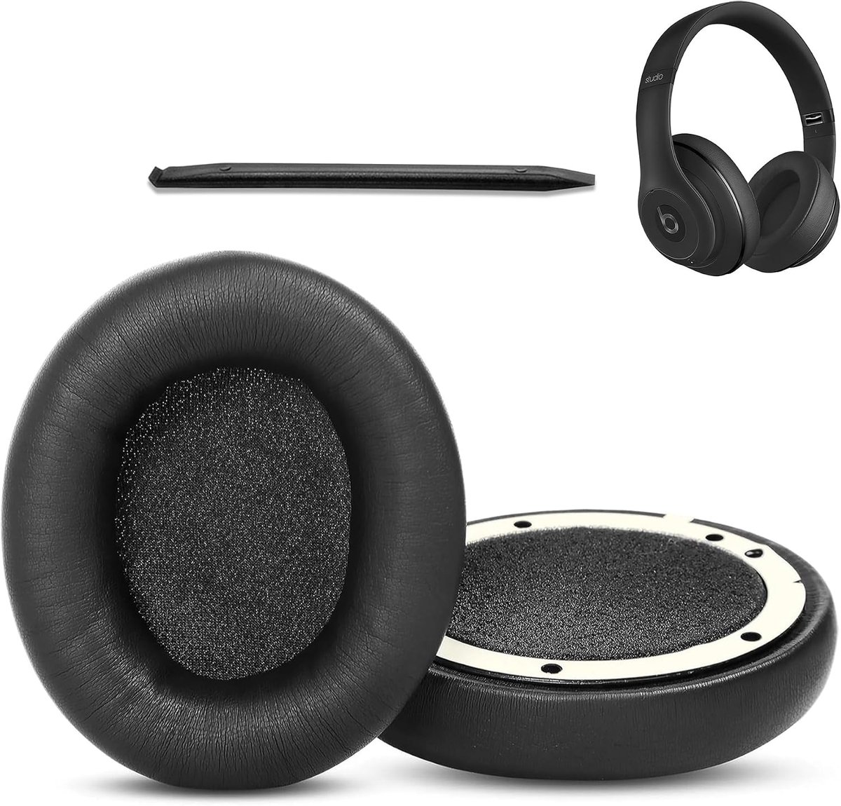 Ear Pads Compatible with Beats Studio Pro Headphones Ear Pads Replacement Pad (Protein Leather/Memory Foam) - ShopVlot