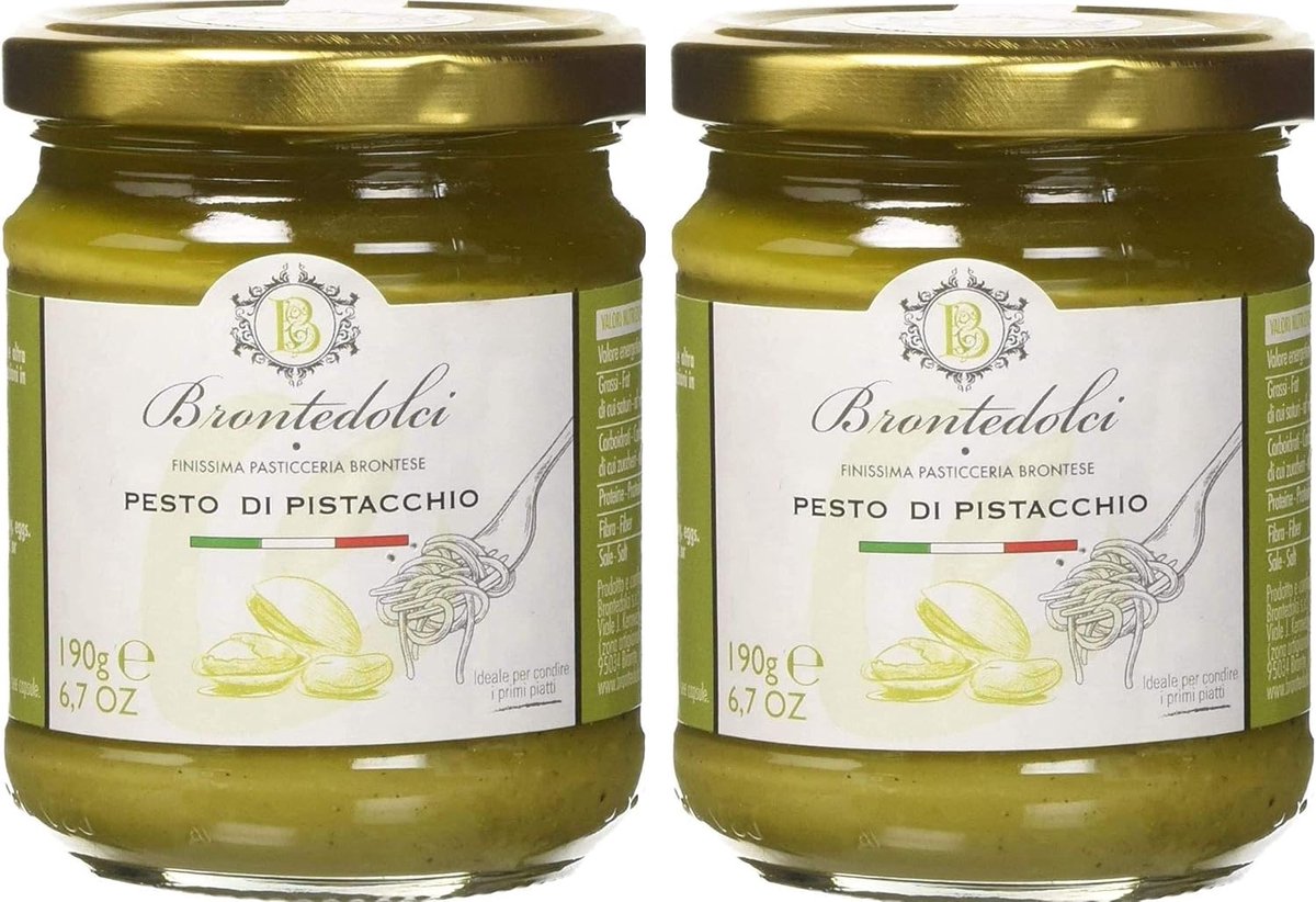 Brontedolci - Pistachio pesto - with 55% pistachios - 2x190g - ShopVlot